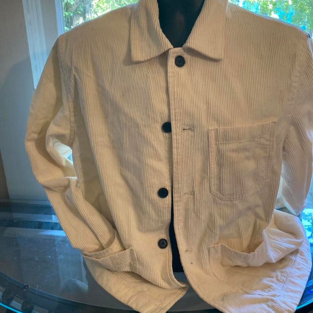 H-m Men's Cream and White Jacket